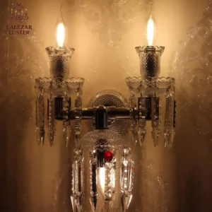 دیوارکوب 3 شاخه کریستالی آویزدار