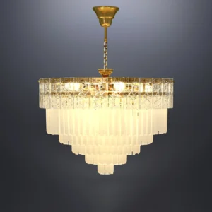 لوستر مدرن دایره ای کریستالی