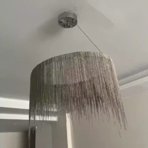 لوستر زنجیری نقره ای مدرن