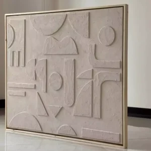 تابلو نقاشی مدرن با اشکال هندسی برجسته